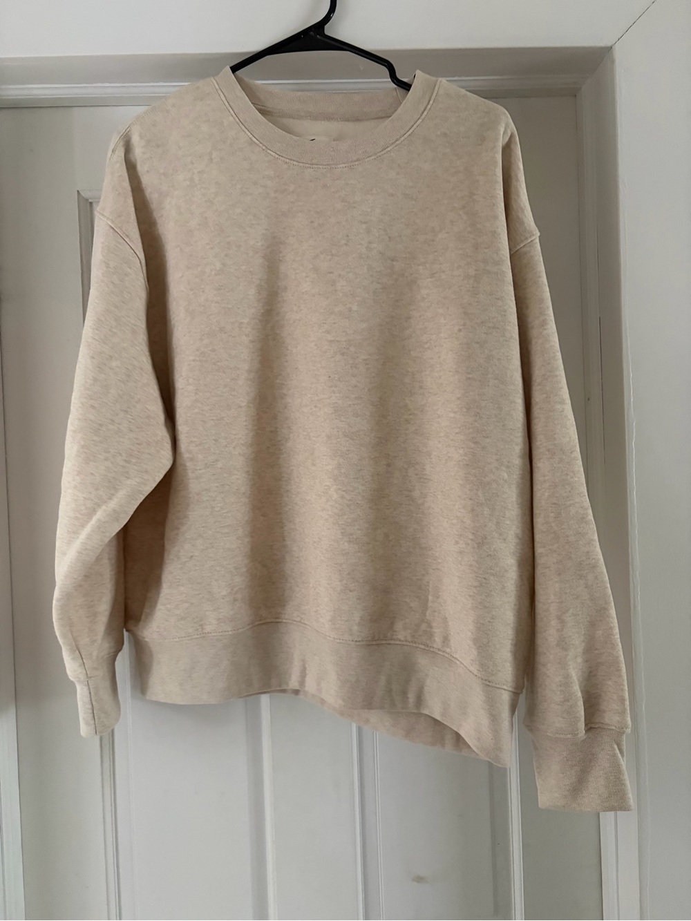 American Eagle Oatmeal Heather Fleece Crewneck Sweatshirt Medium